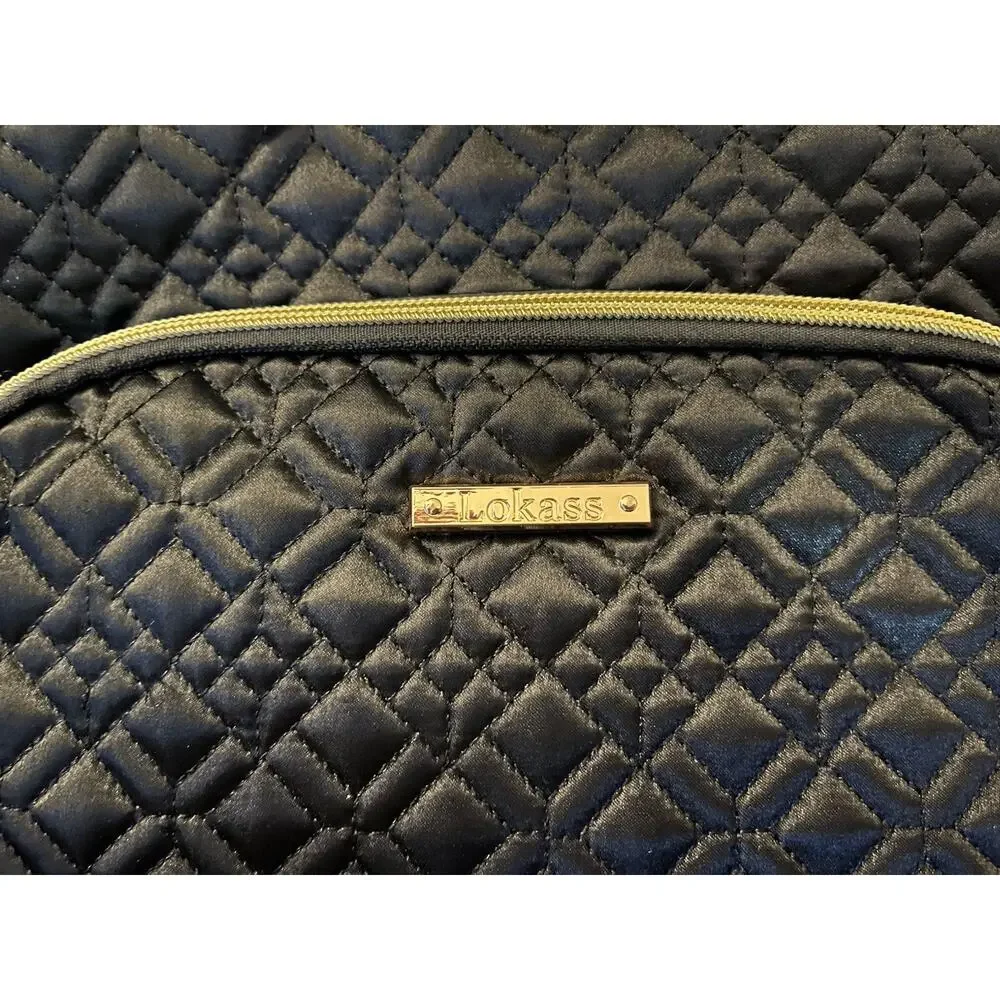 Lokass Women’s Quilted Backpack with Gold Zippers - Stylish Casual Daypack
